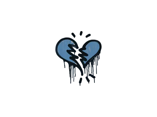 Sealed Graffiti | Broken Heart (Monarch Blue)