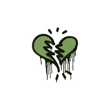 Sealed Graffiti | Broken Heart (Battle Green)