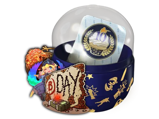 10 Year Birthday Sticker Capsule