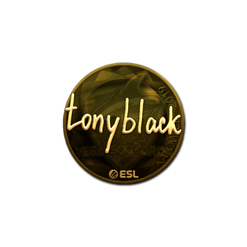 Sticker | tonyblack (Gold) | Katowice 2019