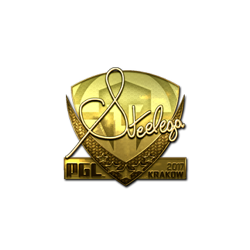 Sticker | steel (Gold) | Krakow 2017