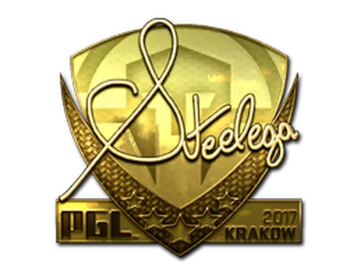 Sticker | steel (Gold) | Krakow 2017