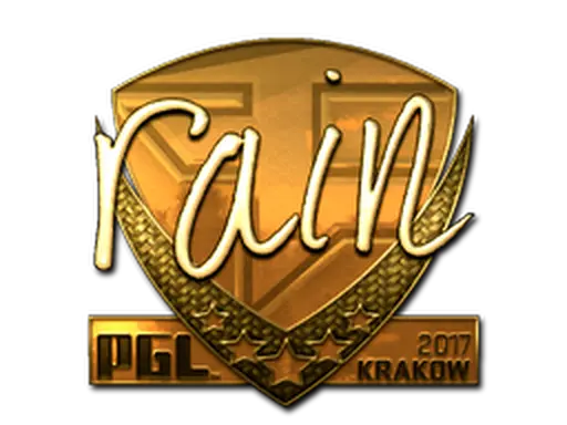 Sticker | rain (Gold) | Krakow 2017