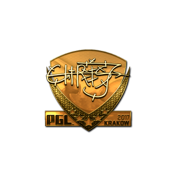 Sticker | chrisJ (Gold) | Krakow 2017