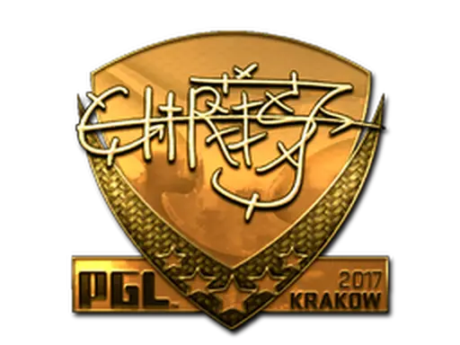 Sticker | chrisJ (Gold) | Krakow 2017