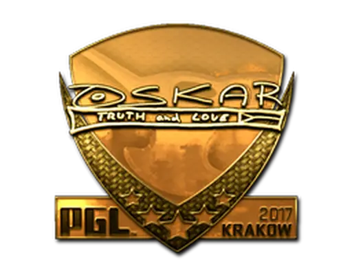 Sticker | oskar (Gold) | Krakow 2017
