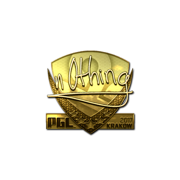 Sticker | n0thing (Gold) | Krakow 2017