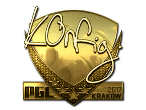 Sticker | k0nfig (Gold) | Krakow 2017