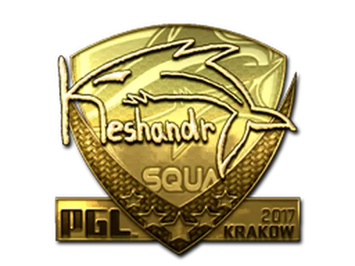 Sticker | keshandr (Gold) | Krakow 2017