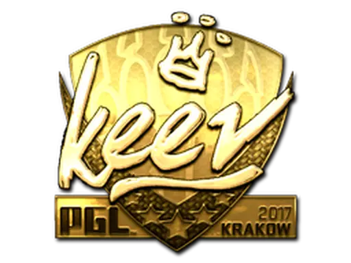 Sticker | keev (Gold) | Krakow 2017