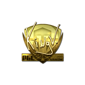 Sticker | kNgV- (Gold) | Krakow 2017