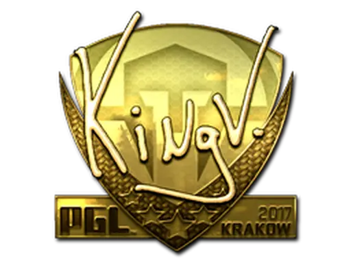 Sticker | kNgV- (Gold) | Krakow 2017