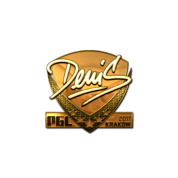 Sticker | denis (Gold) | Krakow 2017