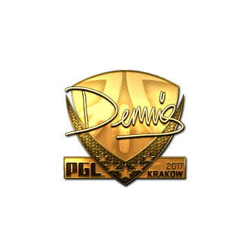Sticker | dennis (Gold) | Krakow 2017