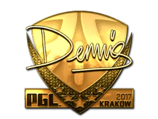 Sticker | dennis (Gold) | Krakow 2017