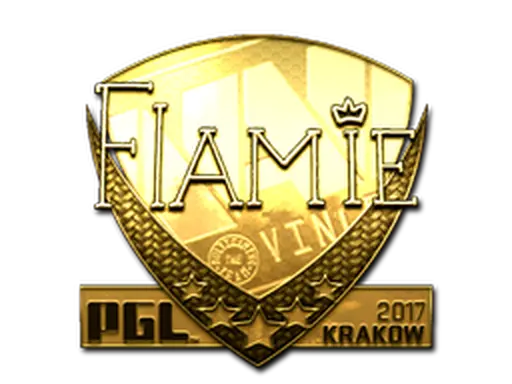 Sticker | flamie (Gold) | Krakow 2017