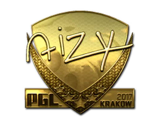Sticker | aizy (Gold) | Krakow 2017