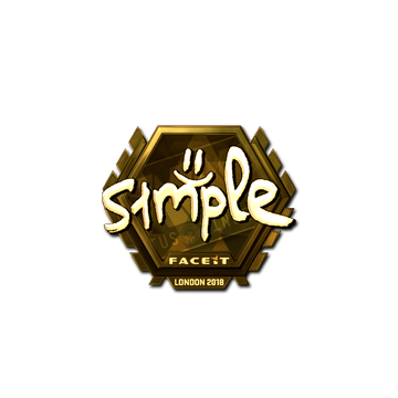 Sticker | s1mple (Gold) | London 2018