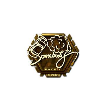 Sticker | somebody (Gold) | London 2018
