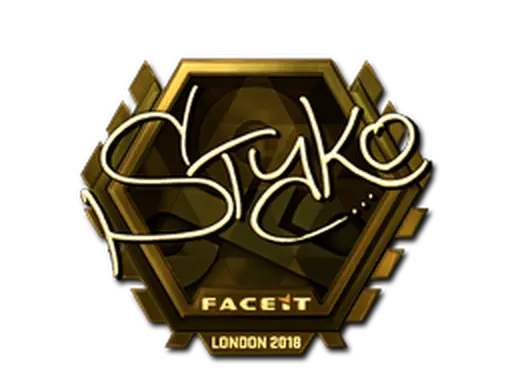 Sticker | STYKO (Gold) | London 2018