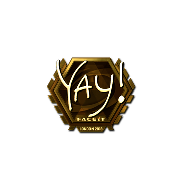 Sticker | yay (Gold) | London 2018