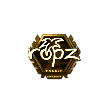 Sticker | ropz (Gold) | London 2018