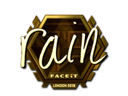 Sticker | rain (Gold) | London 2018