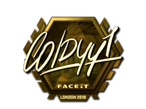 Sticker | COLDYY1 (Gold) | London 2018