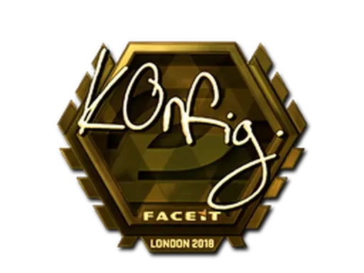 Sticker | k0nfig (Gold) | London 2018