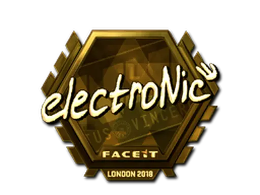 Sticker | electronic (Gold) | London 2018