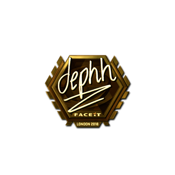 Sticker | dephh (Gold) | London 2018