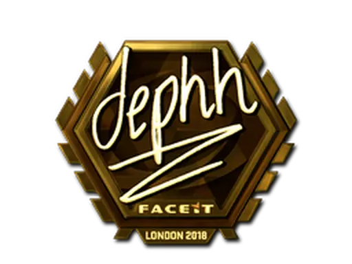 Sticker | dephh (Gold) | London 2018