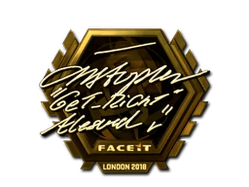 Sticker | GeT_RiGhT (Gold) | London 2018
