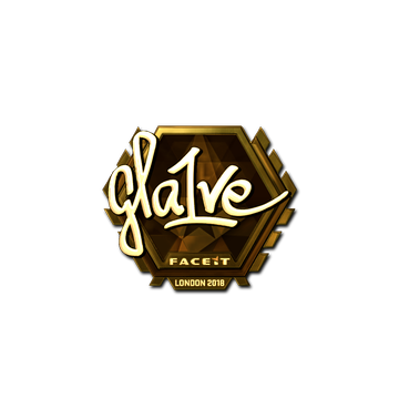 Sticker | gla1ve (Gold) | London 2018