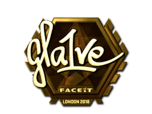 Sticker | gla1ve (Gold) | London 2018