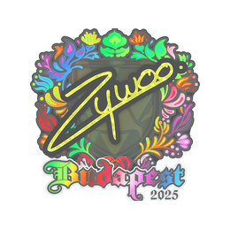 Sticker | ZywOo (Holo) | Budapest 2025 image