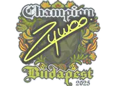 Sticker | ZywOo (Champion) | Budapest 2025 image