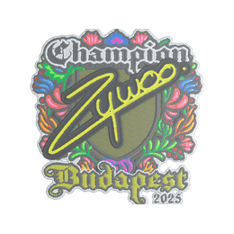 Sticker | ZywOo (Embroidered, Champion) | Budapest 2025 image