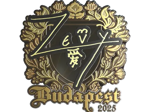Sticker | zevy (Gold) | Budapest 2025