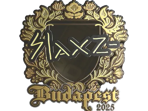Sticker | slaxz- (Gold) | Budapest 2025