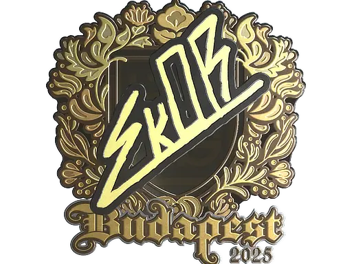 Sticker | sk0R (Gold) | Budapest 2025