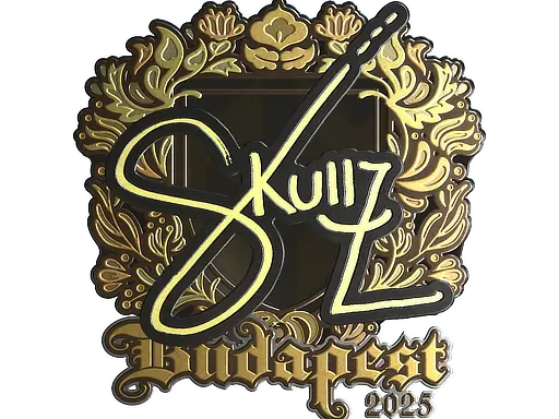 Sticker | skullz (Gold) | Budapest 2025