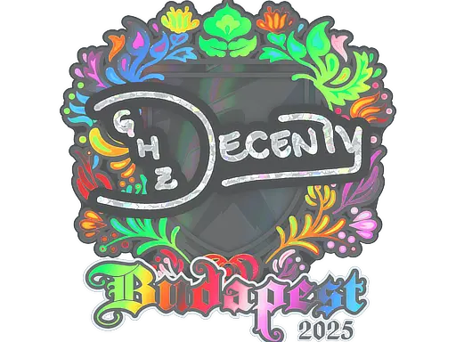 Sticker | decenty (Holo) | Budapest 2025
