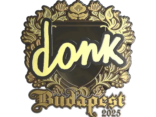 Sticker | donk (Gold) | Budapest 2025