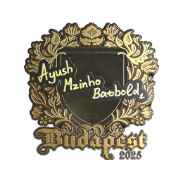 Sticker | mzinho (Gold) | Budapest 2025 image
