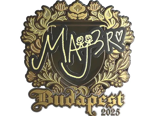 Sticker | MAJ3R (Gold) | Budapest 2025