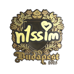 Sticker | n1ssim (Gold) | Budapest 2025 image