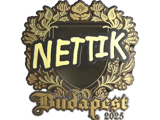 Sticker | nettik (Gold) | Budapest 2025