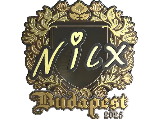 Sticker | nicx (Gold) | Budapest 2025