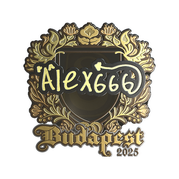 Sticker | alex666 (Gold) | Budapest 2025
